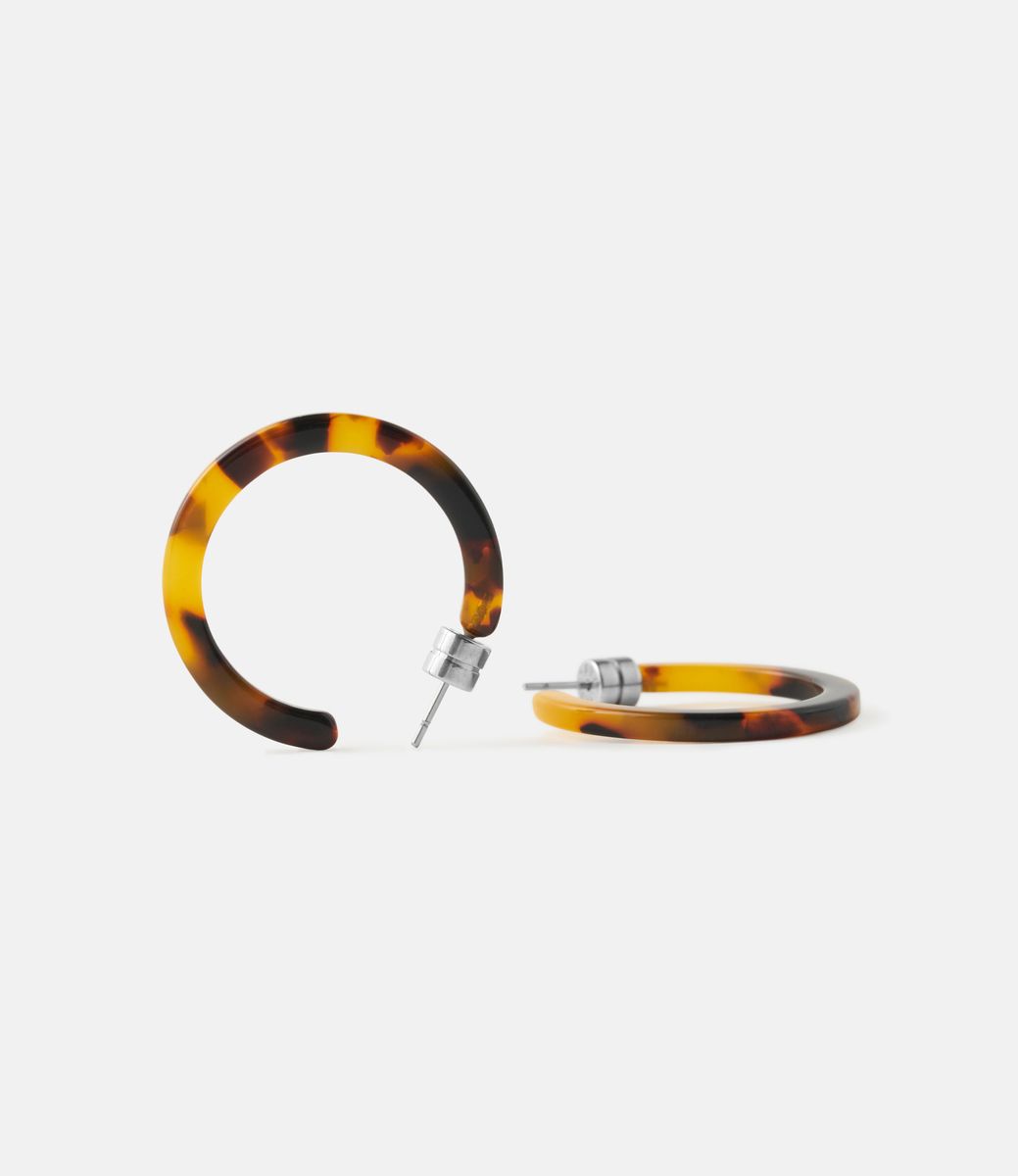 Machete Mini Hoops in Classic Tortoise — серьги из ацетата