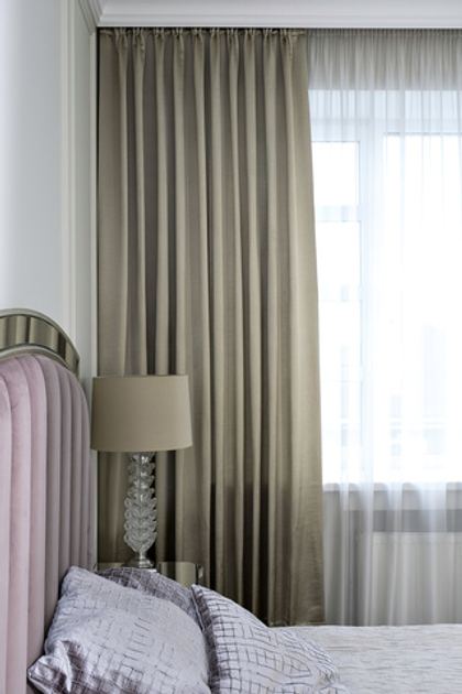 Ткань Портьера 300x260 Garda Decor Euphoria 12 оливковая Зеленый