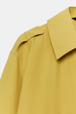 ГАБАРДИНОВАЯ РУБАШКА С ХЛЯСТИКАМИ — ZARA