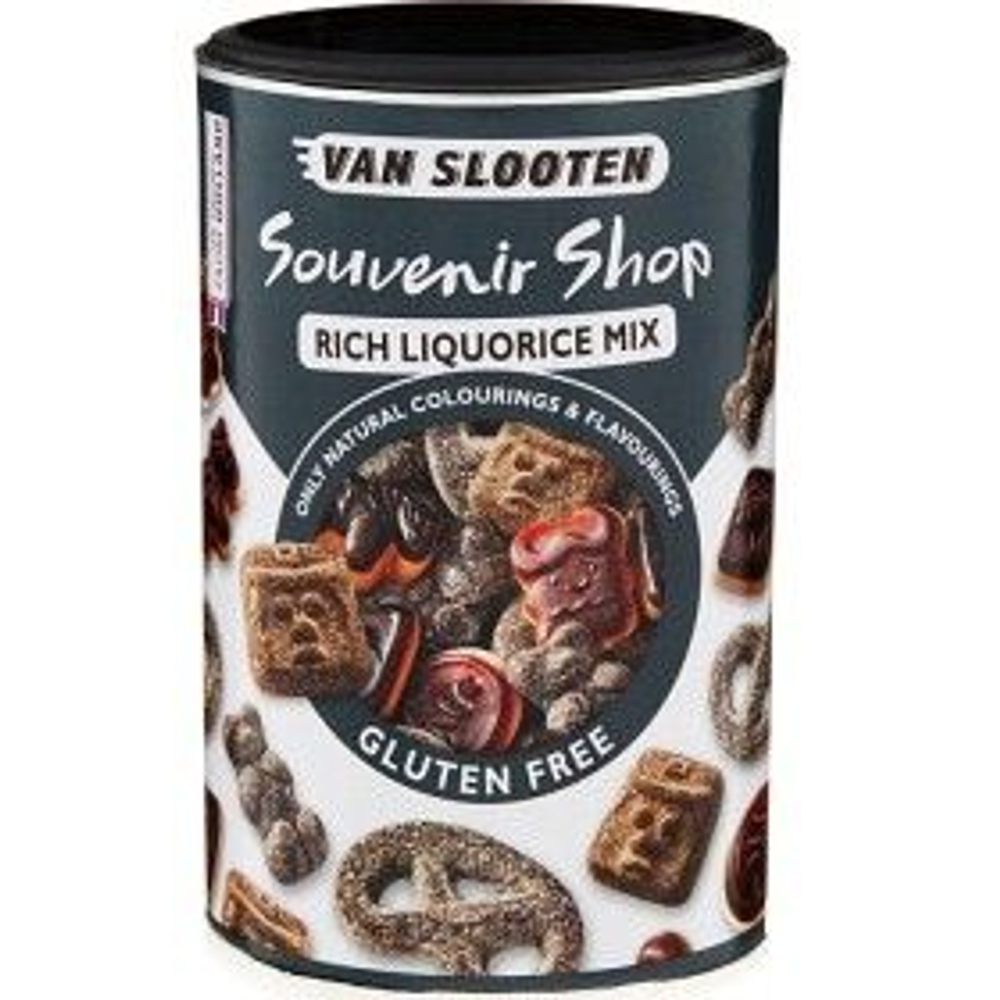 Конфеты жевательные Van Slooten Souvenir Shop с лакрицей 200 г (из Финляндии)