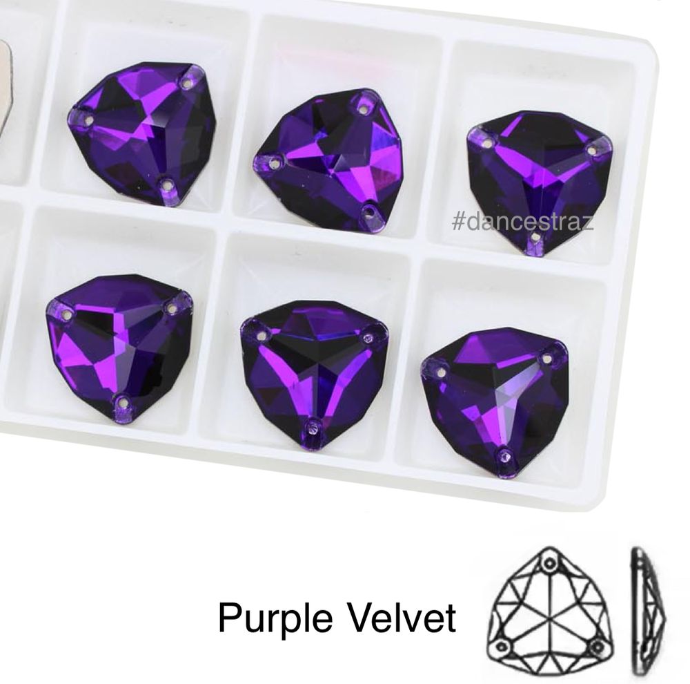 Стразы пришивные, Fat Triangle, Purple Velvet, 277, 24mm, (24 ea/pkg), 5A+, (F2)