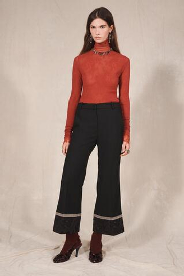 ZARA ЖАККАРДОВЫЕ БРЮКИ КОНТРАСТНОГО ЦВЕТА — LIMITED EDITION, ЧЕРНЫЙ