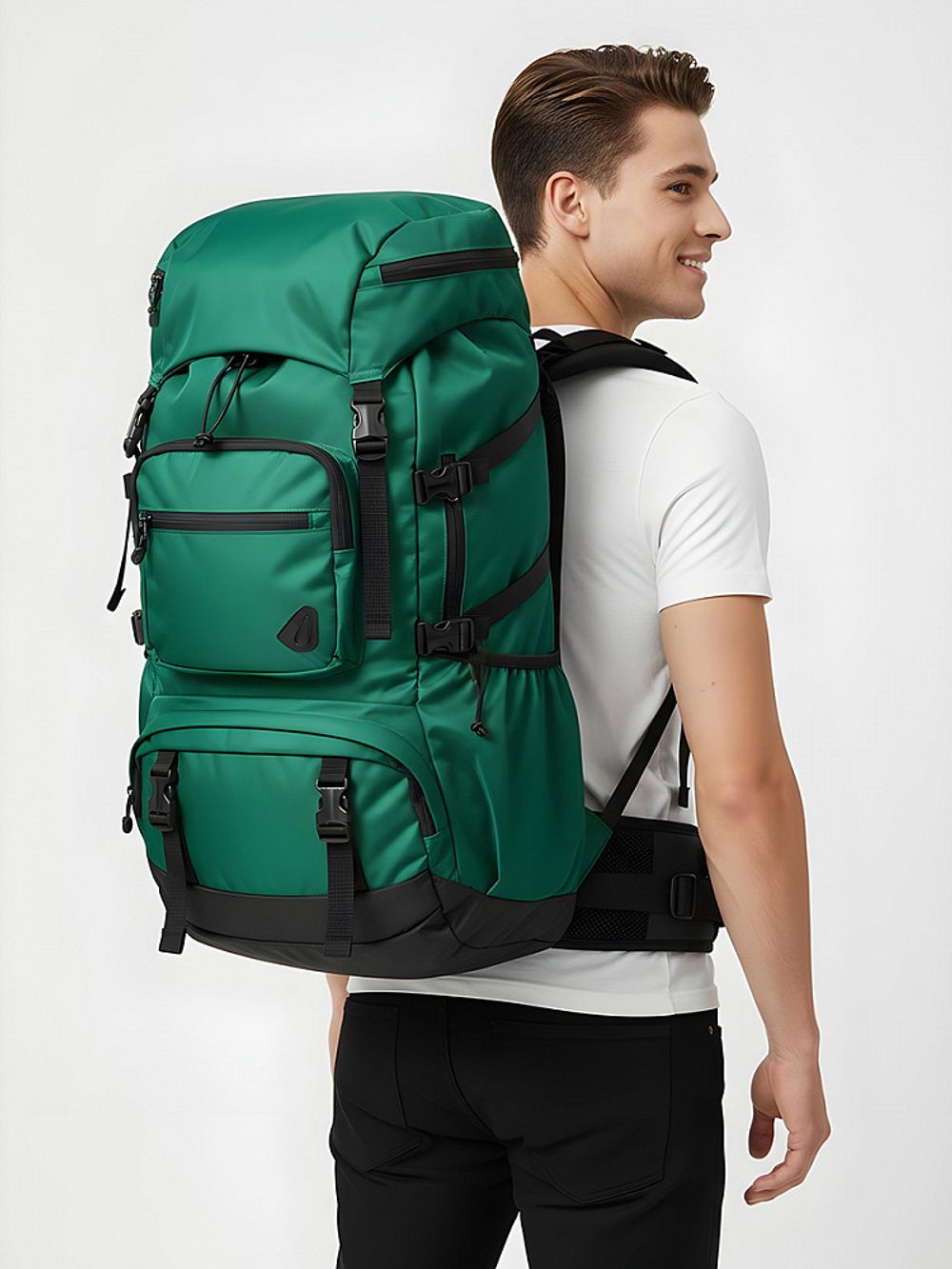 Оксфорд 200D PU1000 78 г/м², 150 см / 5 метров, ОКС.TBY200D.S878.5, S878 т.зеленый