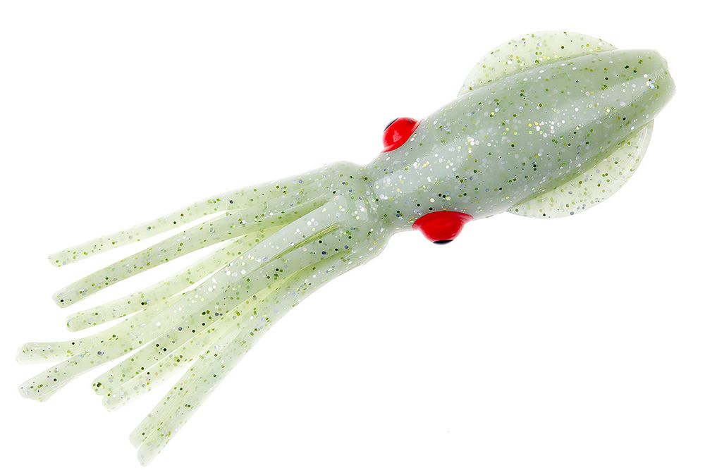 Приманки HIGASHI Squid 11 (set-10pcs) #10 (Green Glow - Silver flakes)