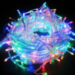Гирлянда нить LED 400L (18m) Цветная (прозрачный шнур)