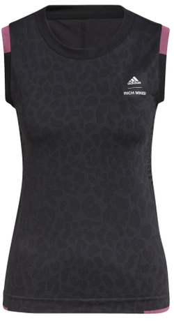 Женский топ теннисный Adidas Tennis Rich Mnisi Primeknit Tank Top - черный
