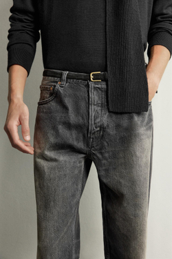 ZARA ДЖИНСЫ STRAIGHT FIT, УГОЛЬНЫЙ