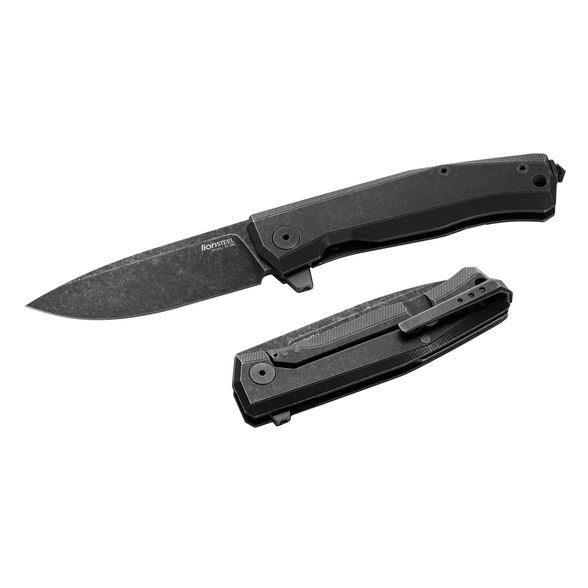 Цена наСкладной нож LionSteel MT01B BW, сталь M390, рукоять Black titanium