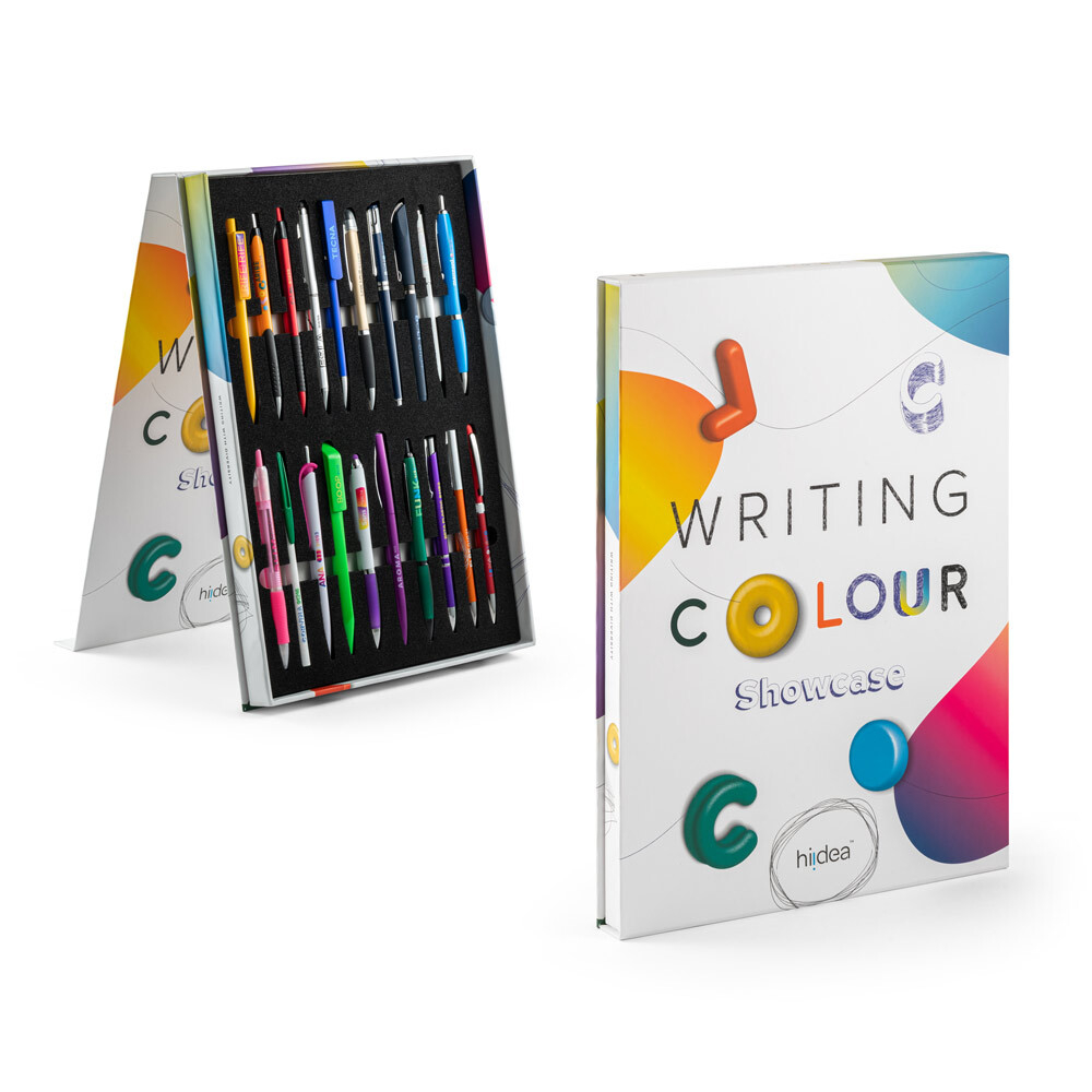 COLOUR WRITING SHOWCASE. Набор образцов с 20 цветными ручками