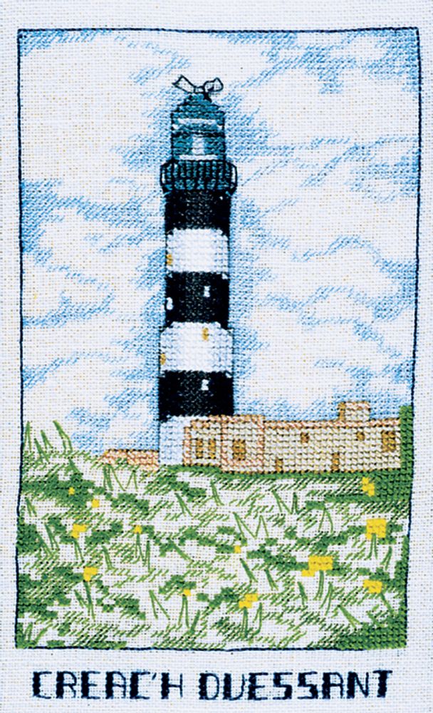 Набор для вышивания нитками Le Bonheur des Dames, Phare Creac’H Ouessant” (Маяк Креах Уэссан), 10,5х17,5 см