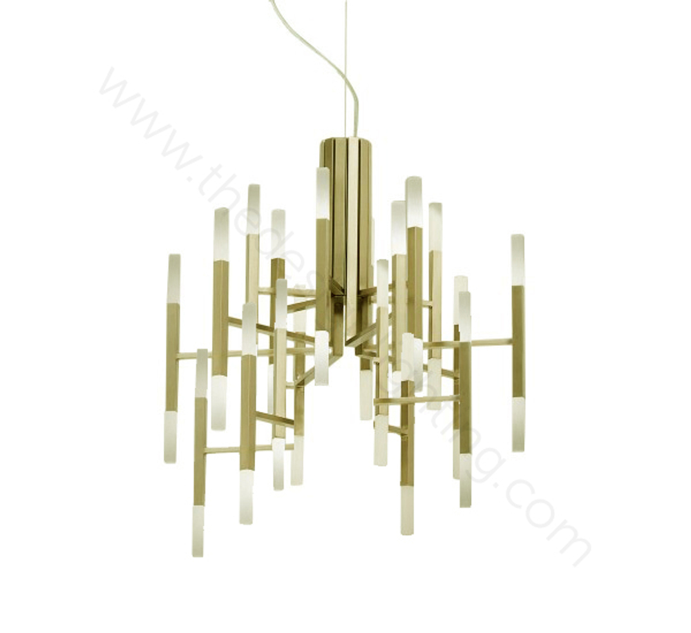 Pendant design lamp  THE LIGHT by Alma 36 lampshades (Gold)