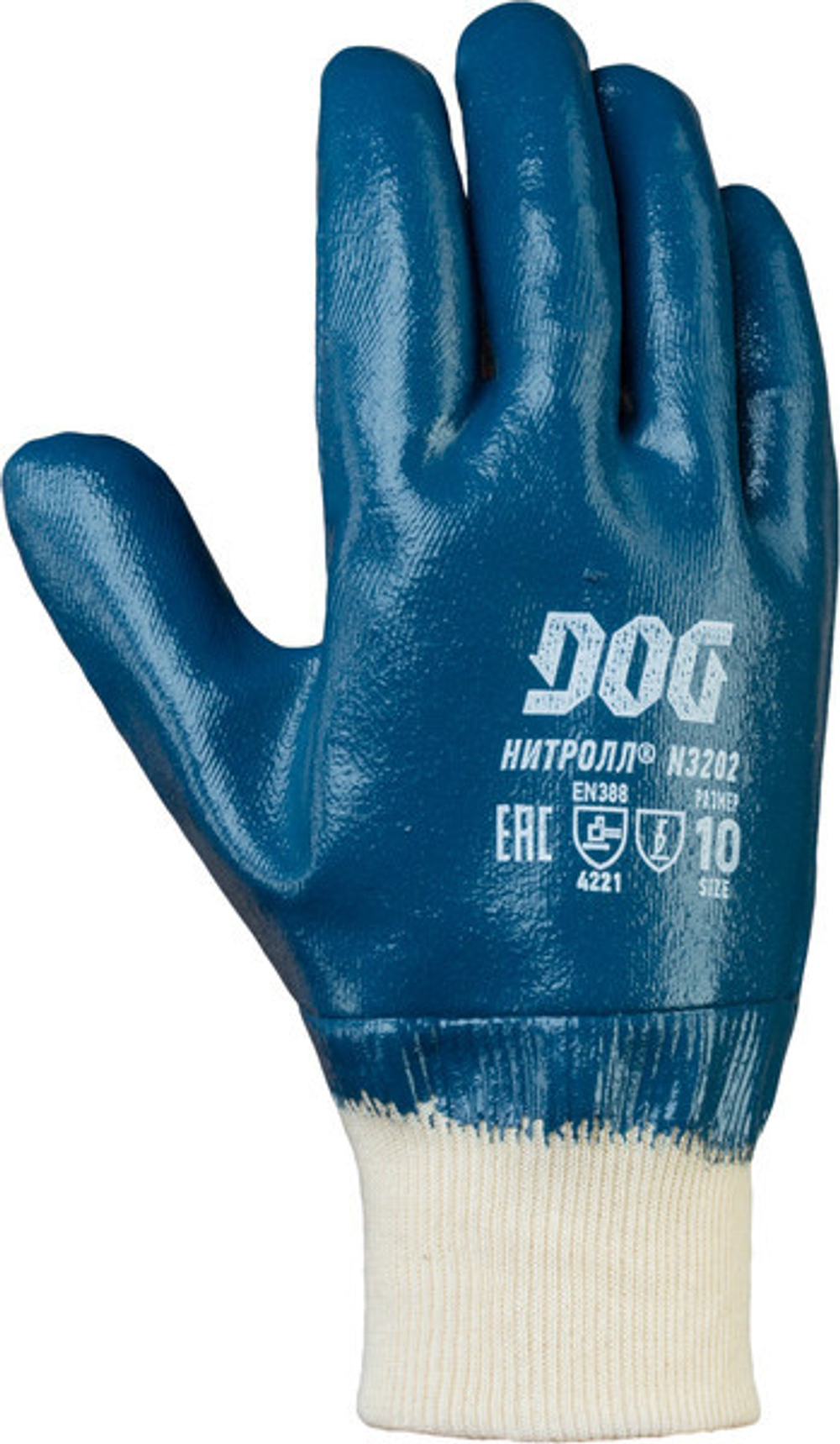 Перчатки DOG N3202 Нитролл 1.4мм синие РП (манж.полн.)