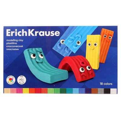 Пластилин классический со стеком 18 цветов, 270 г "Color Friends" (ErichKrause)
