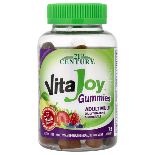 21st Century, VitaJoy®, мультивитамины для взрослых, со вкусом фруктов, 75 жевательных конфет