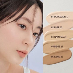 Стойкий тональный кушон с полуматовым финишем Rom&nd Nu Zero Cushion SPF24 / PA++ #02 Pure 21, 15г