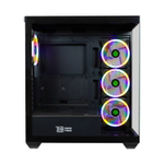 Корпус BaseTech eXtreme GFX-05, Без БП, EATX, чёрный, 4xFRGB FAN, 2xUSB2, 1xUSB3, бок: закалённое стекло (BT-GFX-05-TG-4F-RGB)