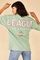 Qadın üçün geniş ölçülü açıq yaşıl t-shirt League 10501024