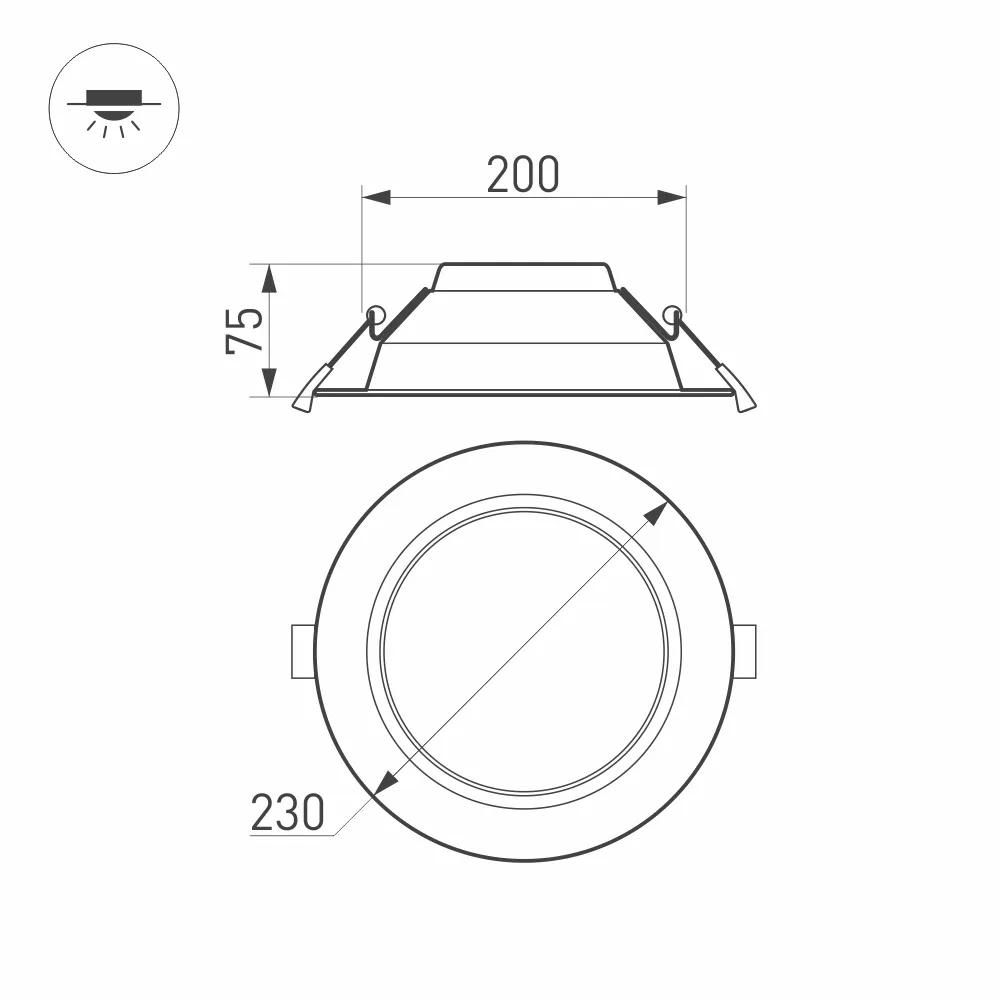 Светильник IM-CYCLONE-R230-30W Warm3000 (WH, 90 deg) (Arlight, IP40 Металл, 3 года) 022524(2)