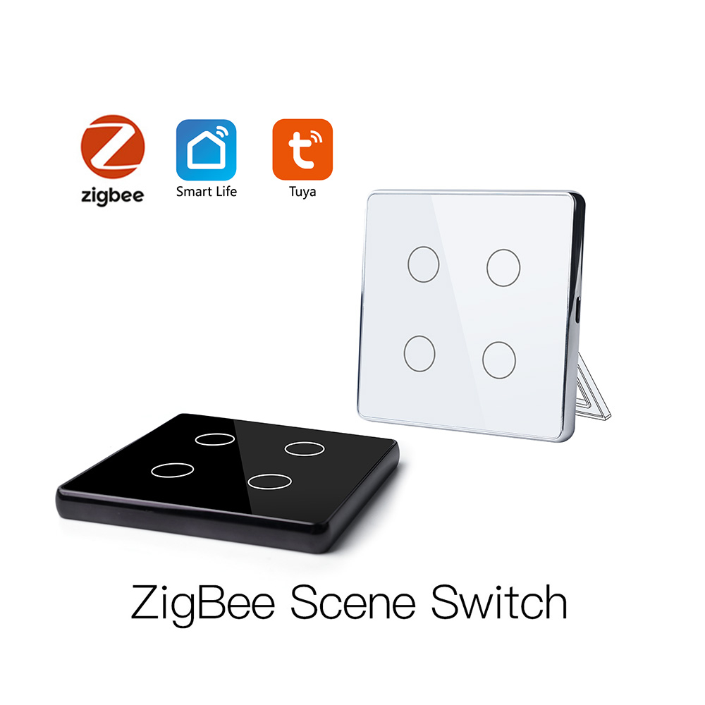 Сенсорный выключатель Zigbee 1CH беспроводной SS1 (на аккумуляторах, черный)