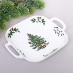 Блюдо керамическое «Ёлочка» с ручками 24*19*3,8см