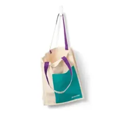 Bookaroo Tote Bag - Turquoise & Purple