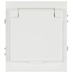 Розетка ЭРА Arktik 16-2103-01 с заземлением 2P+E Schuko со шторками с крышкой 16А-250В белый | Эра Arktik