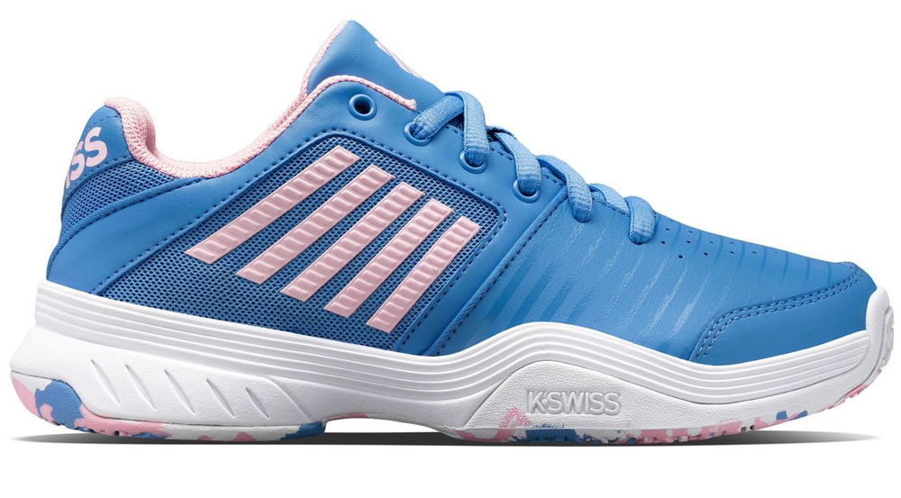 Детские теннисные кроссовки K-Swiss Court Express Omni - silver lake blue/white/orchid pink