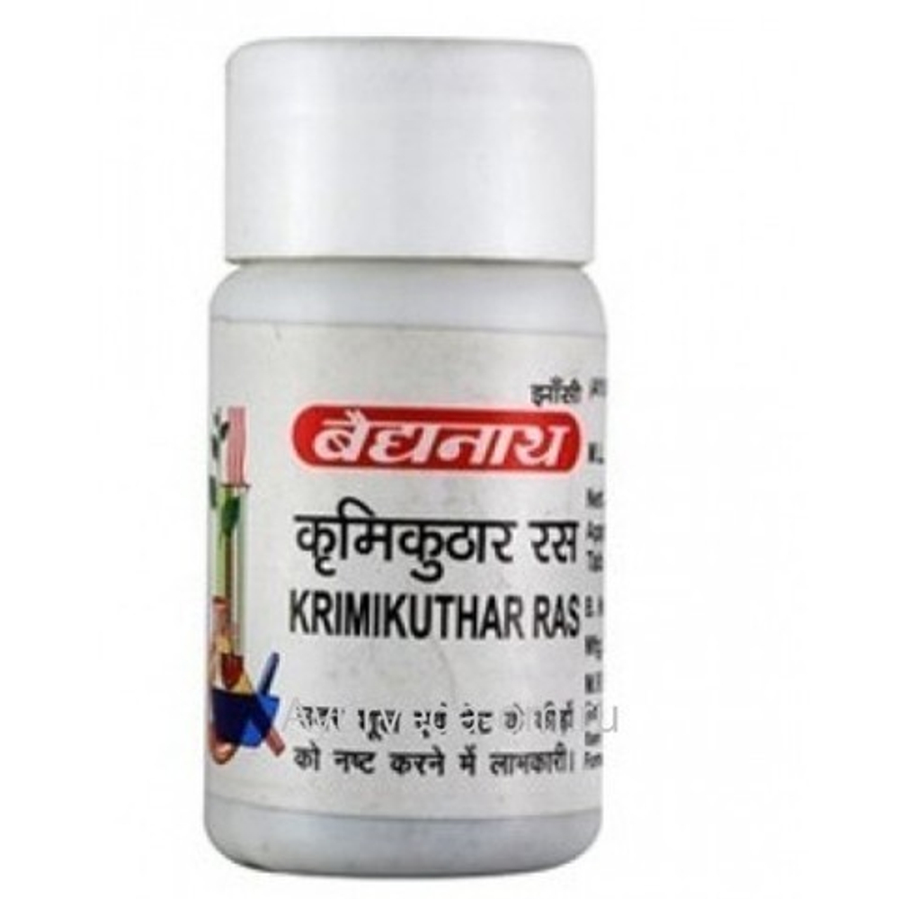Baidyanath Krimikuthar Ras Кримикутхар Рас, против паразитов, 80 таб