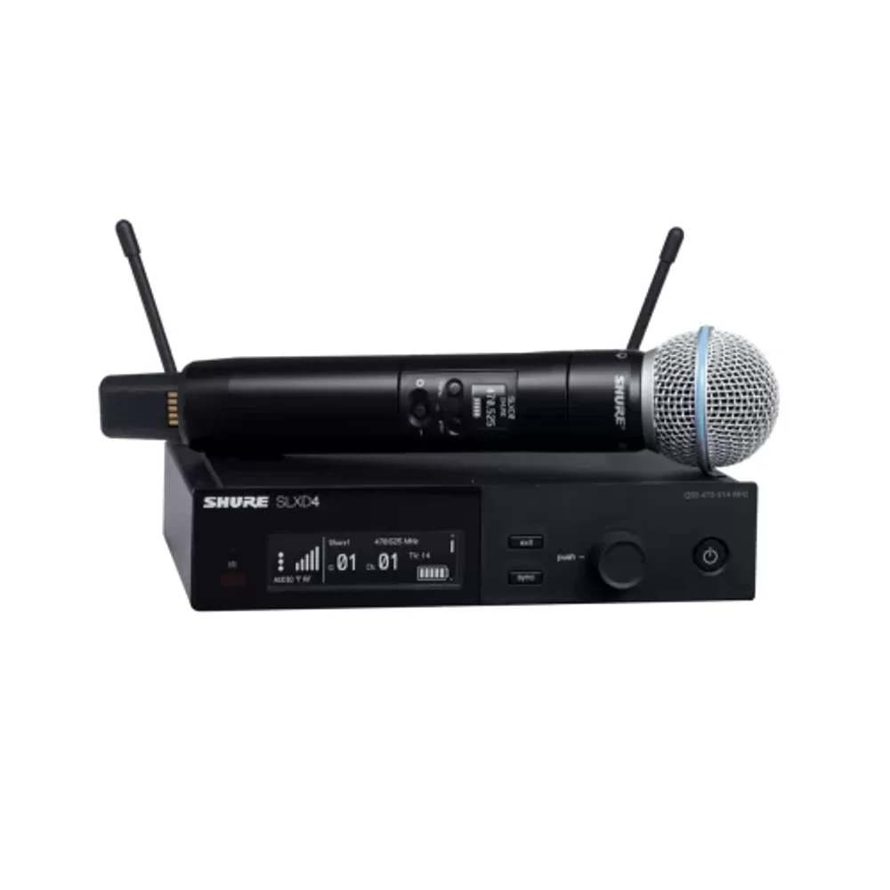Shure SLXD24/B58-L59 — цифровая радиосистема с ручным передатчиком Beta 58A