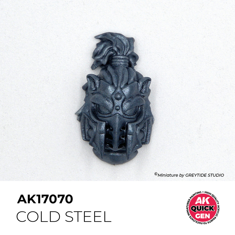 AK Interactive Cold Steel Quick Gen - контрастная акриловая краска, 18 мл