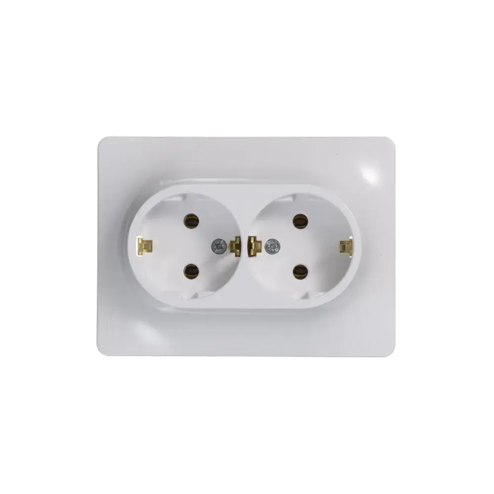 Розетка "Glossa" С/У с ЗК 2-я (250В, 16А)