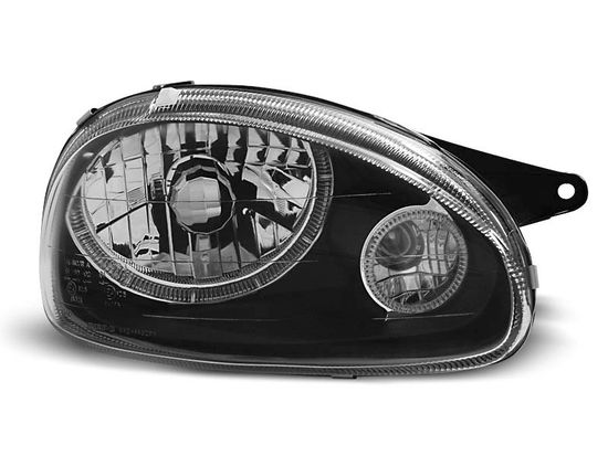 Передние фары Opel Corsa B angel eyes black