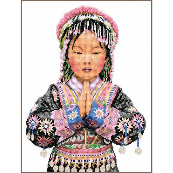 Набор для вышивания нитками Lanarte Thai hill tribe girl