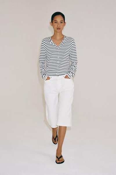 ФУТБОЛКА ИЗ 100% ХЛОПКА НА ПУГОВИЦАХ — ZARA