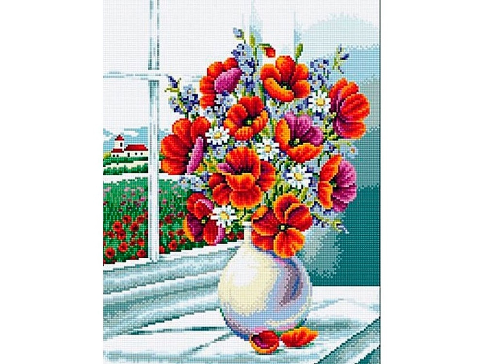 "Букет с маками"-2002/60.319 вышивка