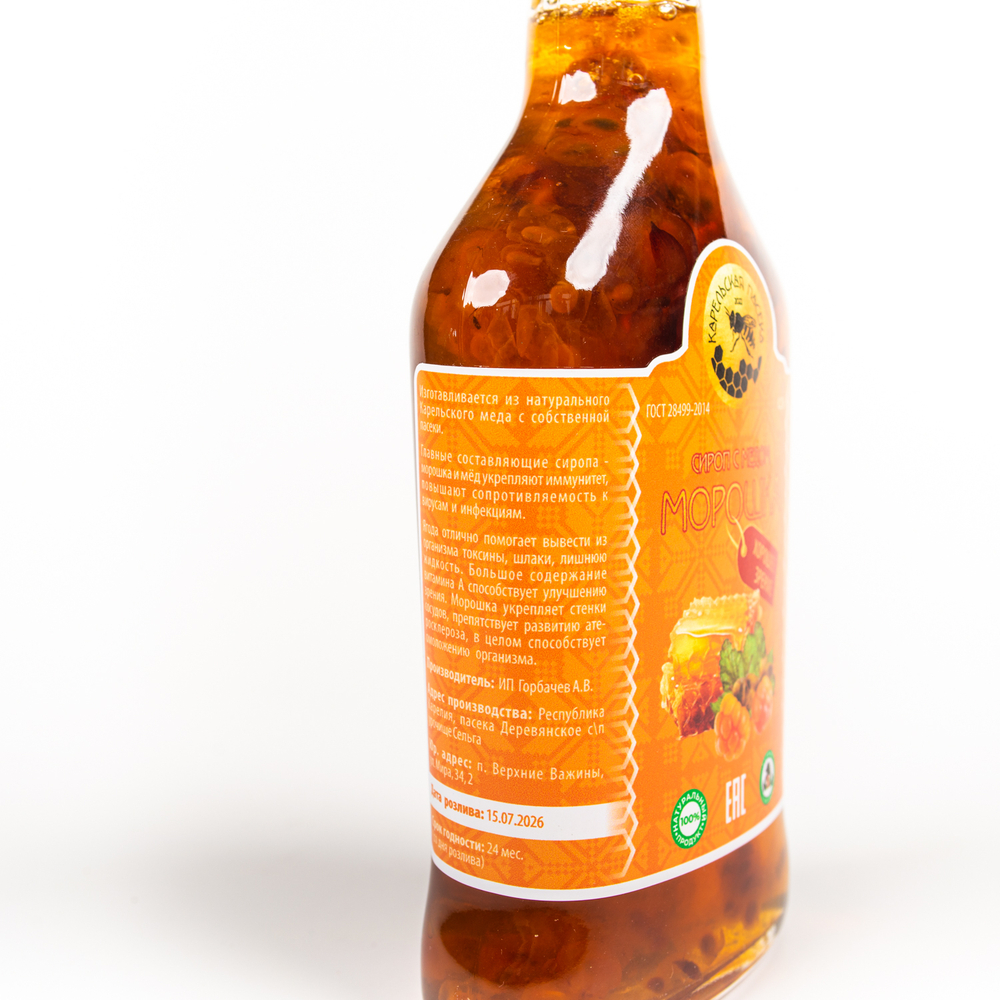 Сироп с мёдом «Морошка», 0,25л
