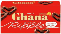 Шоколад Ghana Райпл молочный, Lotte, 58г