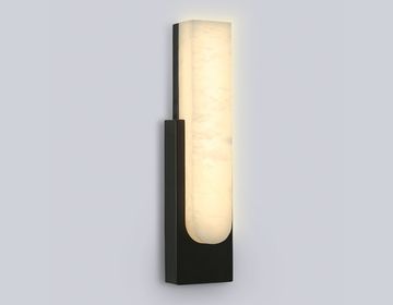 Настенный светодиодный светильник из алебастра 8W 3000K LH53695 черный High Light Ceramo Modern Ambrella