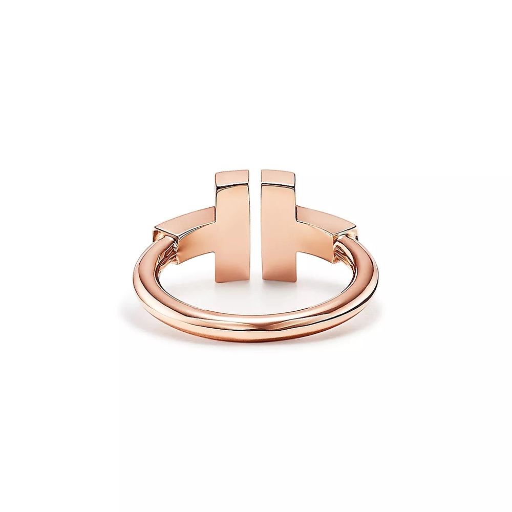 Кольцо из розового золота с чёрным ониксом, Tiffany💠 Exlusive, В наличии