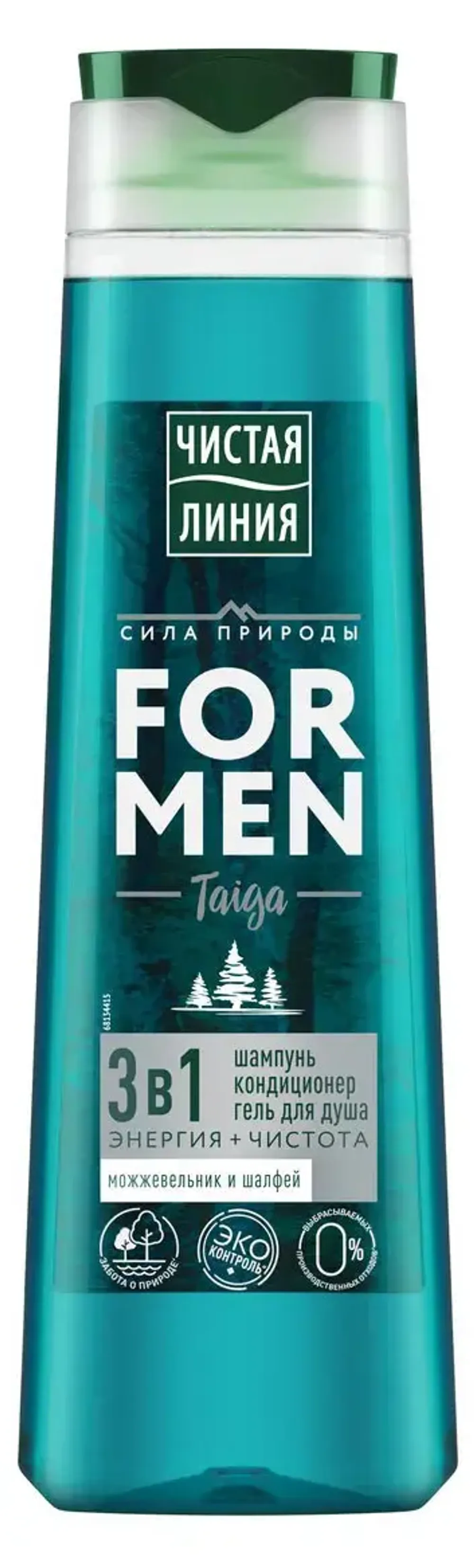 Шампунь MEN ЧИСТАЯ ЛИНИЯ кондиц. гель 3 в 1 FOR MEN энергия + чистота 400 мл