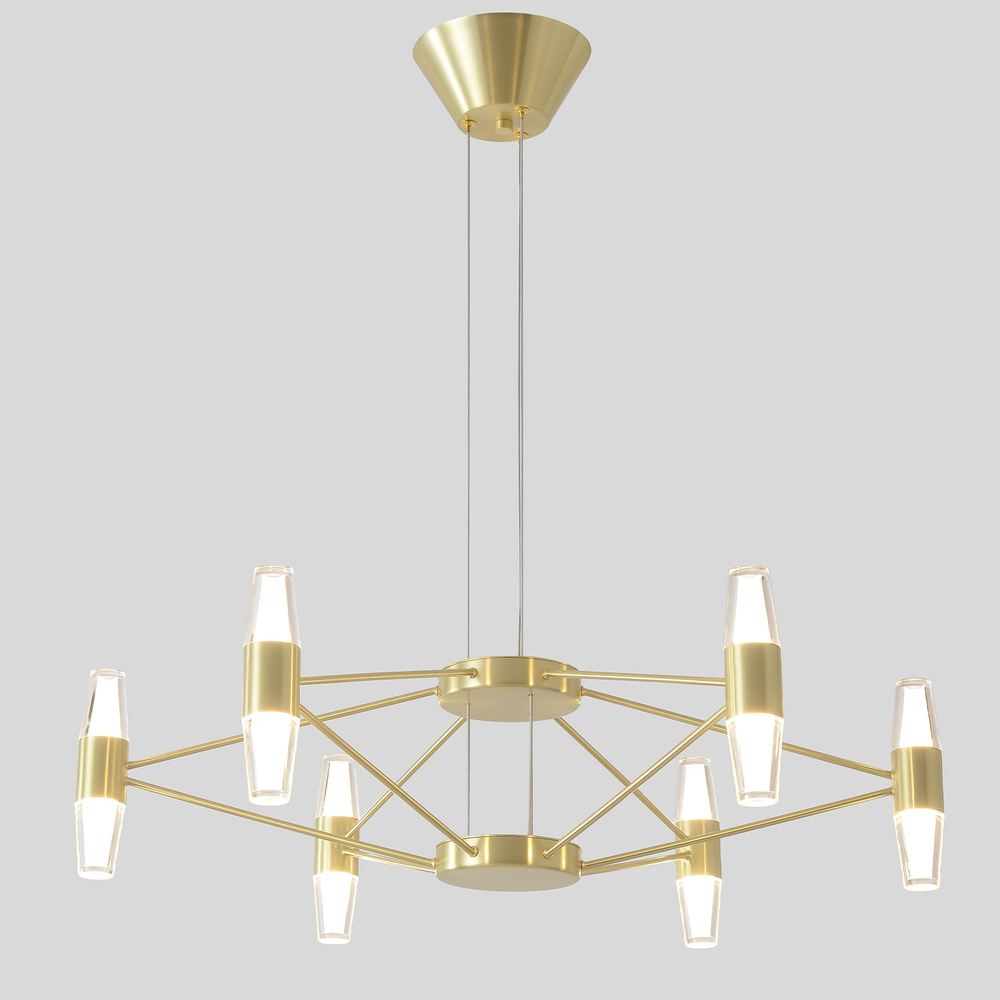Подвесная светодиодная люстра Crystal Lux DOROTEA SP6 GOLD