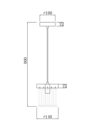 Подвесной светильник Evoke FR5330PL-01BZ Freya