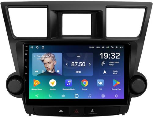 Магнитола для Toyota Highlander 2 U40 2007-2013 (крутилки активные) - Teyes CC2 PLUS монитор 10.1" QLED, Android 10, Быстрая, SIM-слот