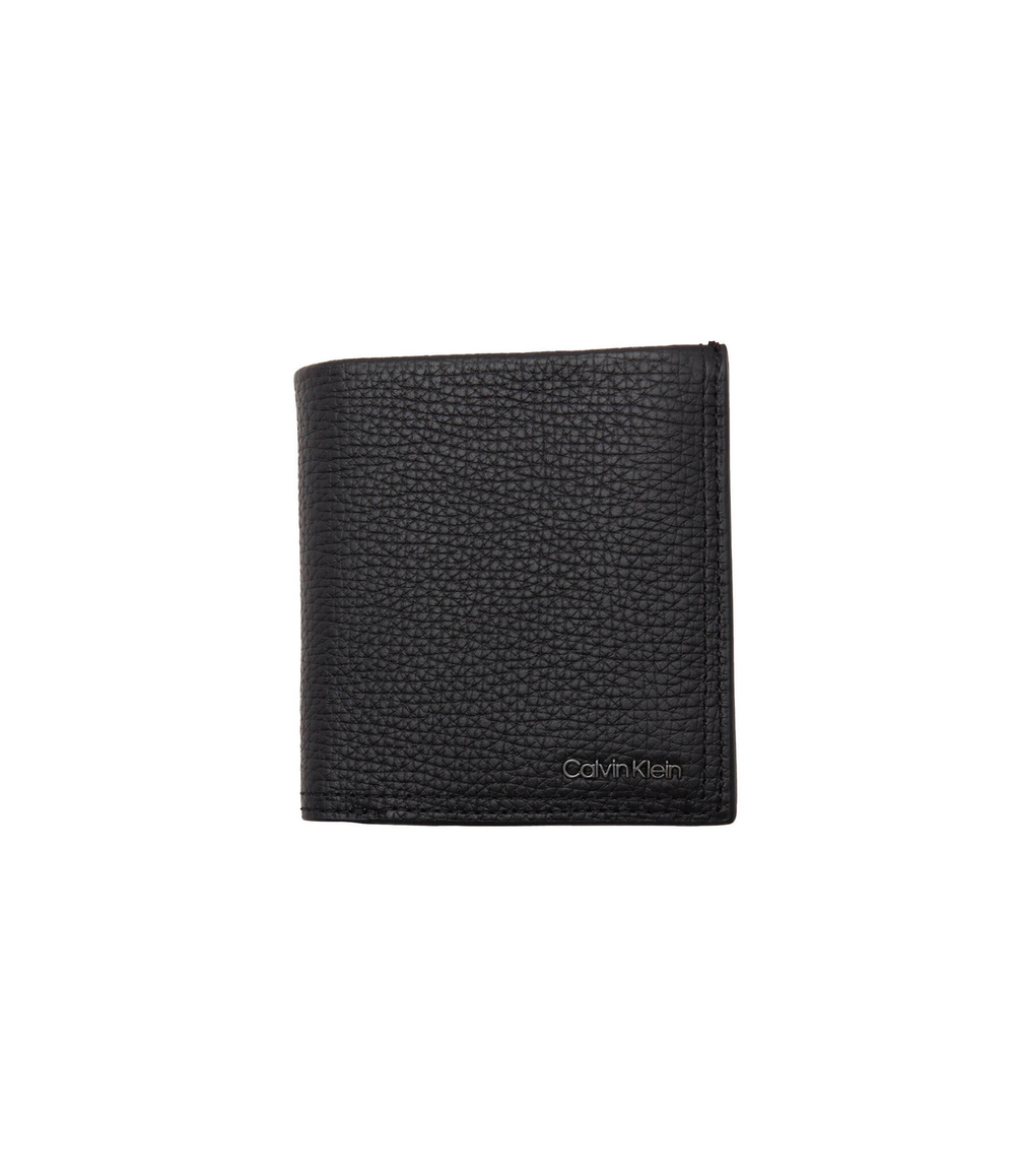 Кожаный кошелек MINIMALISM TRIFOLD 6CC W/COIN Calvin Klein - черный(K50K509624)