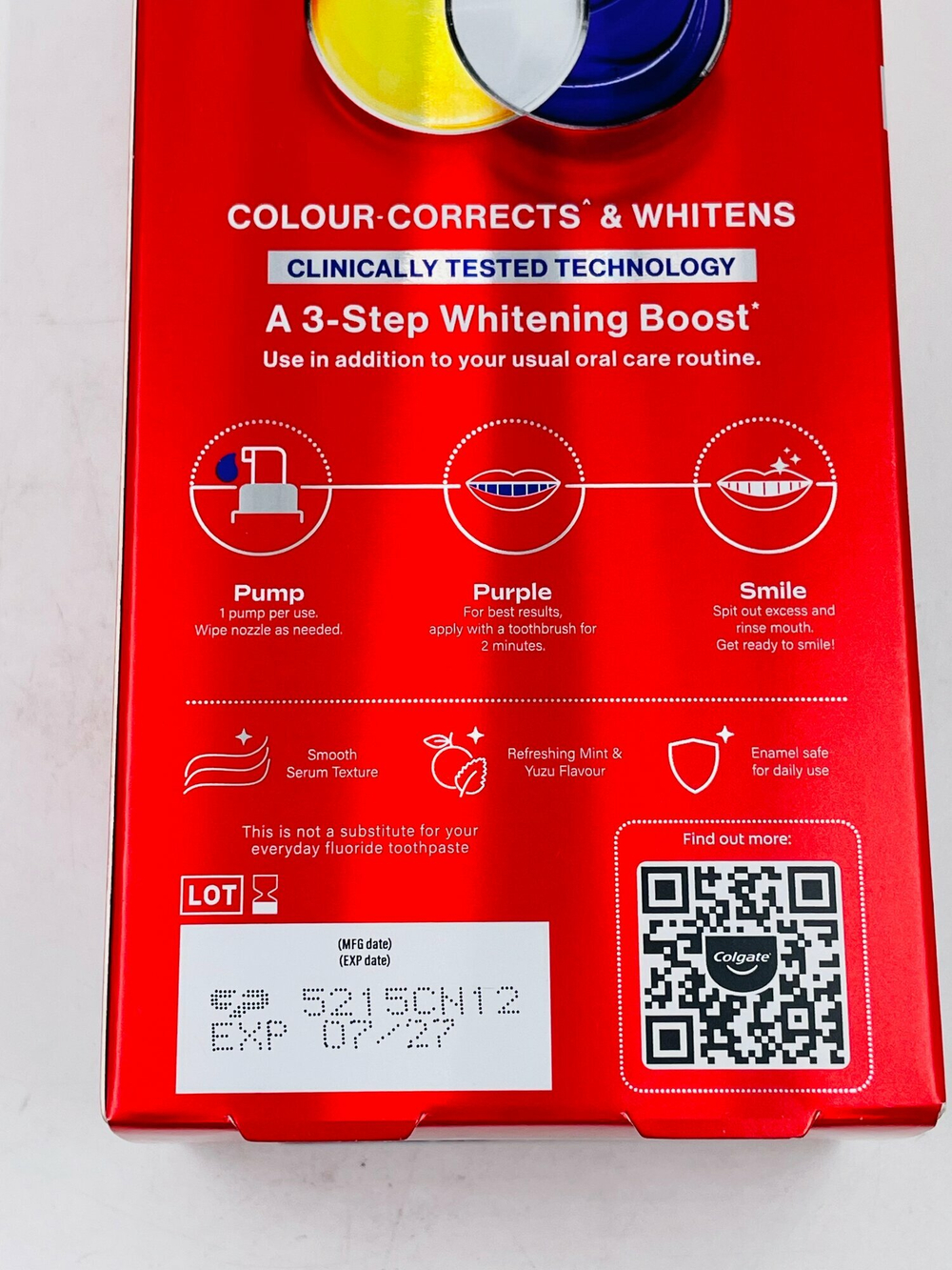 Сыворотка для отбеливания зубов  Colgate Max White Purple Serum, 40 мл
