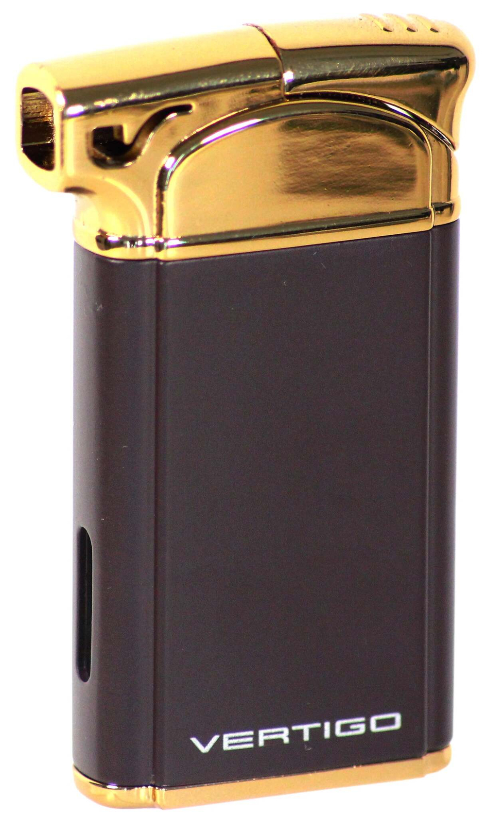 Зажигалка Vertigo Crosby Dark Brown & Gold трубочная