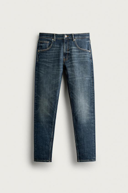 ZARA ДЖИНСЫ SKINNY FIT С РАЗРЕЗАМИ, ЗЕЛЕНОВАТО-СИНИЙ