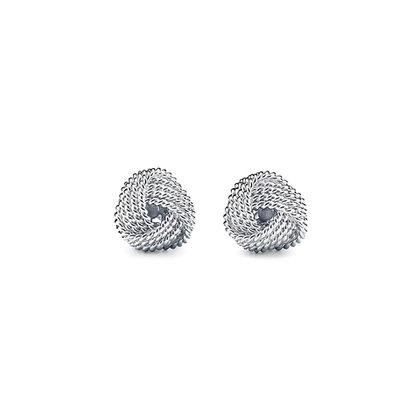 Серьги- узелки из серебра 925 , Tiffany💜Twist - В наличии