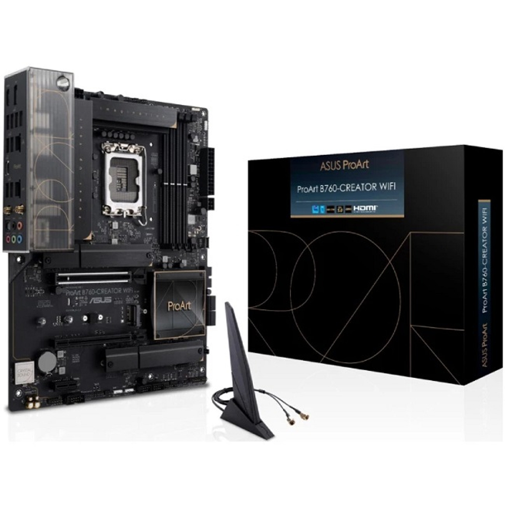 Материнская плата ASUS PROART B760-CREATOR WIFI (LGA 1700/B760/2xDDR5/2xPCI-Ex16/3xM.2/SB7.1/GLAN/WI-FI/DP/HDMI/ATX)