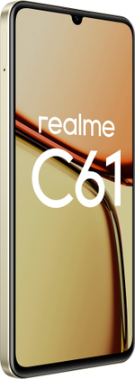 Смартфон realme C61 8/256 ГБ, Dual nano SIM, Ростест, блестящий золотой